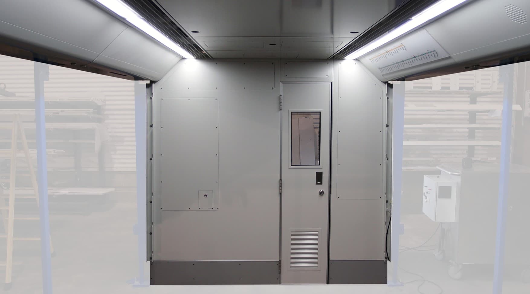 Interior de un vagón del Metro de Chile construido para Alstom.